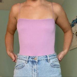 ribbed purple bodysuit